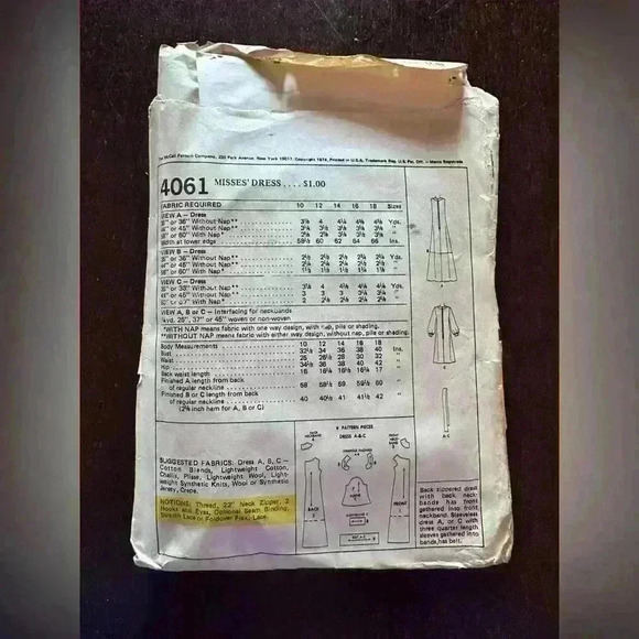 Vintage 1960s sewing pattern - Picture 2 of 2